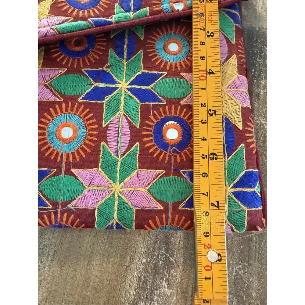 RAJ L.A - Embroidered MULTI COLOR FABRIC HANDBAG Clutch Crossbody